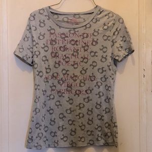 Express Taurus Sign Embellished Gem T-Shirt